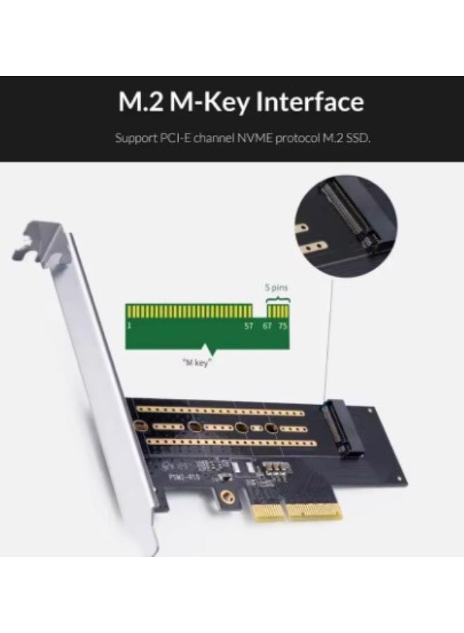 Terabyte PSM2 PCI-E PCI Express 3.0 Gen3 X4 To M.2 M KEY SSD M2 Key Interface Card for PCI Express 3.0 X4 2230 2242 2260 2280 Size - Image 1